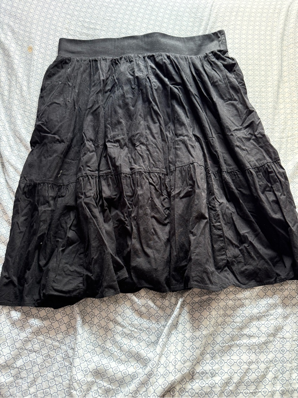 Black Tiered Skirt